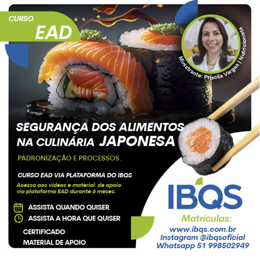 ONLINE - Segurança dos Alimentos na Culinária Japonesa: padronização e processos